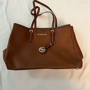 Michael Kors Jet Set Travel Large Leather Tote Bag